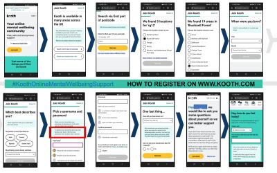 KOOTH Online Mental Wellbeing Support Registration